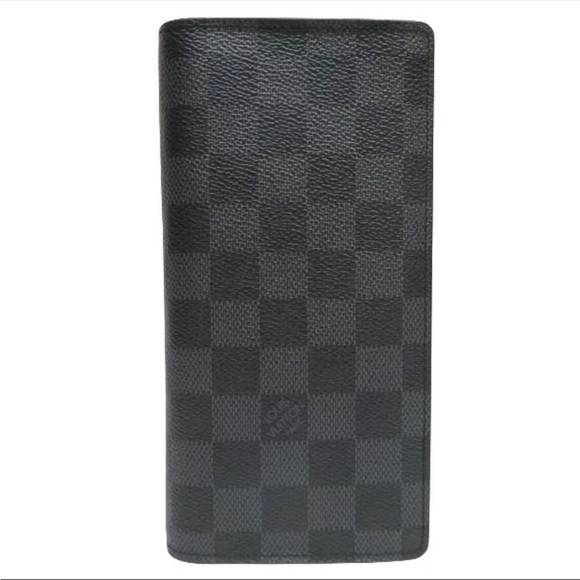 Louis Vuitton Damier Graphite Portefeuille BrazzaLong Bifold Wallet EUC